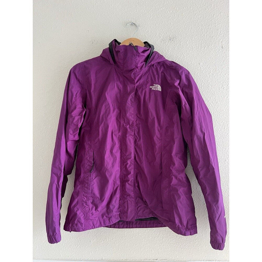 The North Face Nylon Windbreaker Hyvent Magenta Hooded Jacket Women's M Winter